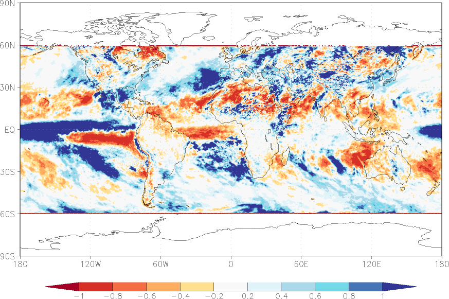precipitation (satellite) anomaly Winter half year (October-March)  relative anomalies  (-1: dry, 0: normal, 2: three times normal)