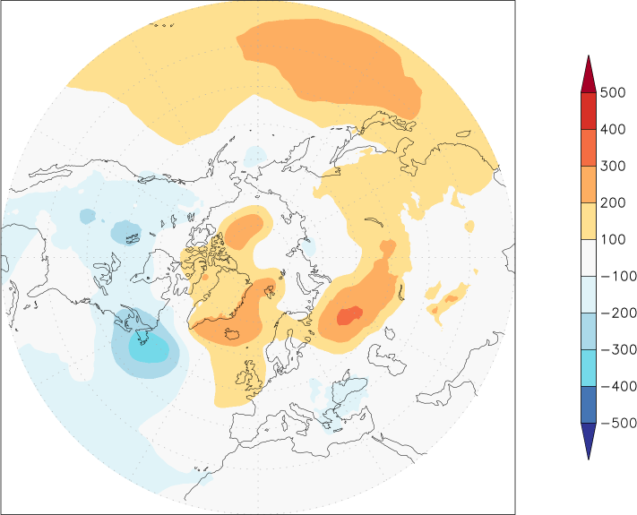 sea-level pressure (northern hemisphere) anomaly Summer half year (April-September)  w.r.t. 1981-2010