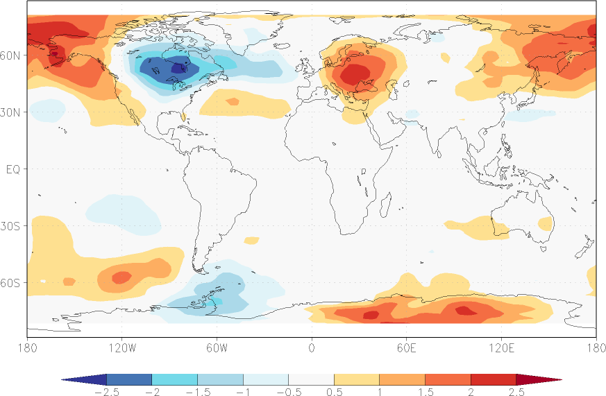 temperature of the lower troposphere anomaly Winter half year (October-March)  w.r.t. 1981-2010