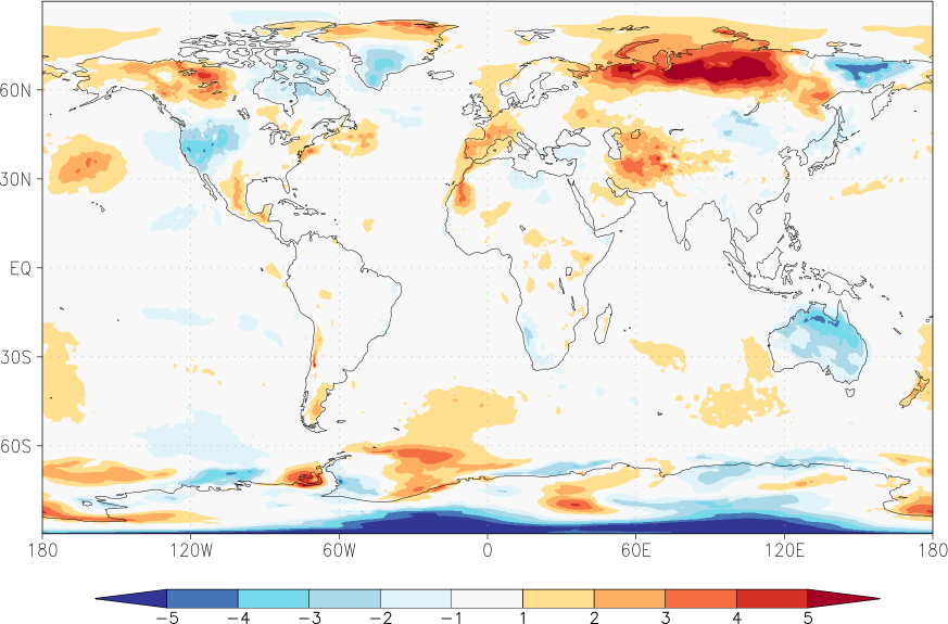 temperature (2m height, world) anomaly May  w.r.t. 1981-2010