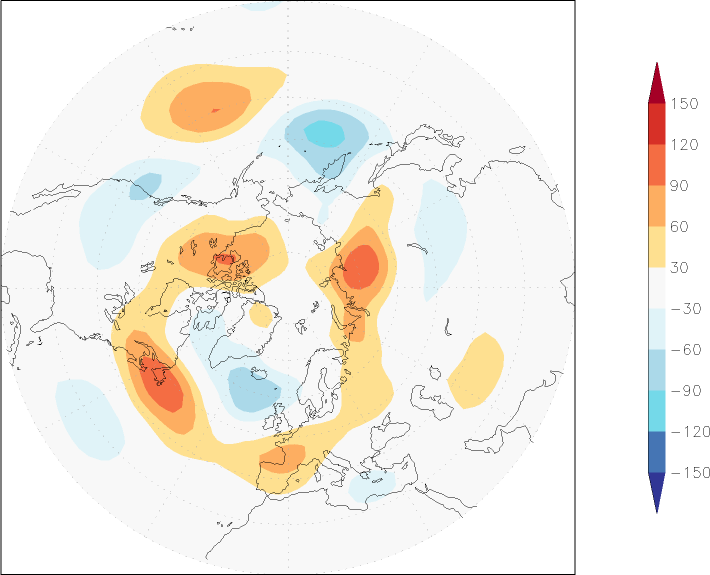 500mb height (northern hemisphere) anomaly May  w.r.t. 1981-2010