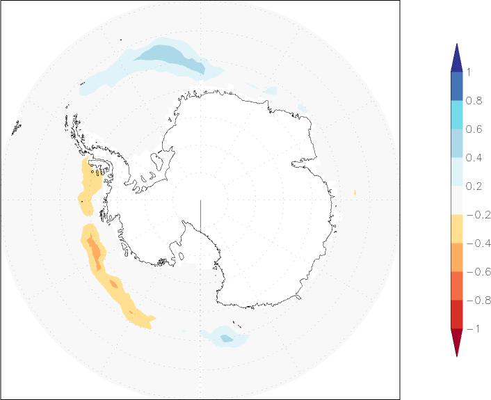 sea ice concentration (Antarctic) anomaly May  w.r.t. 1981-2010