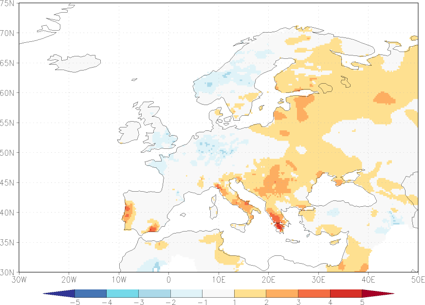 minimum temperature anomaly September  w.r.t. 1981-2010