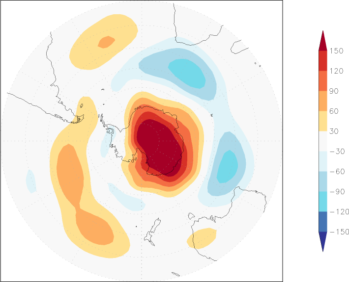 500mb height (southern hemisphere) anomaly September  w.r.t. 1981-2010