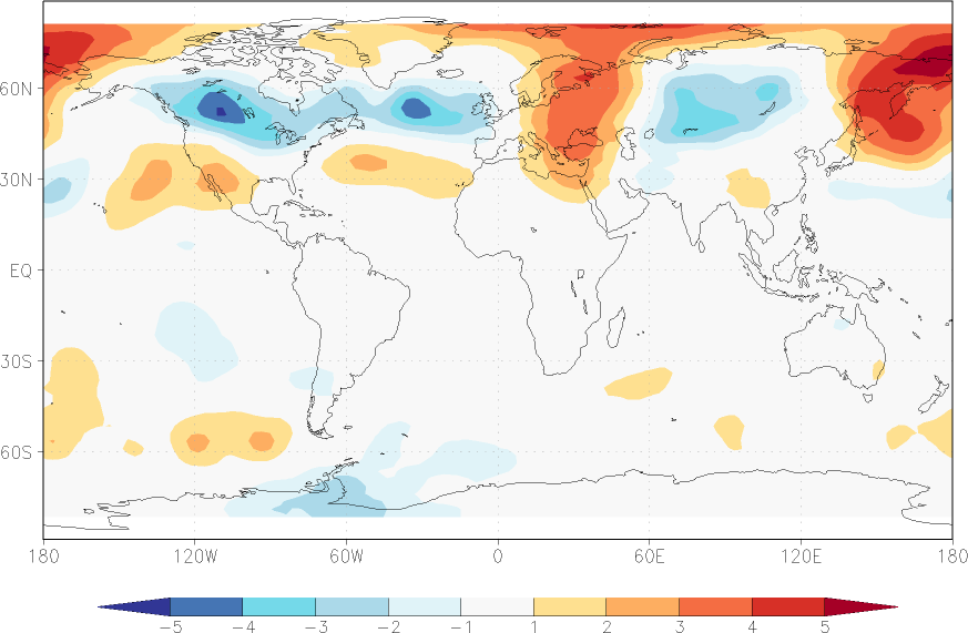 temperature of the lower troposphere anomaly February  w.r.t. 1981-2010