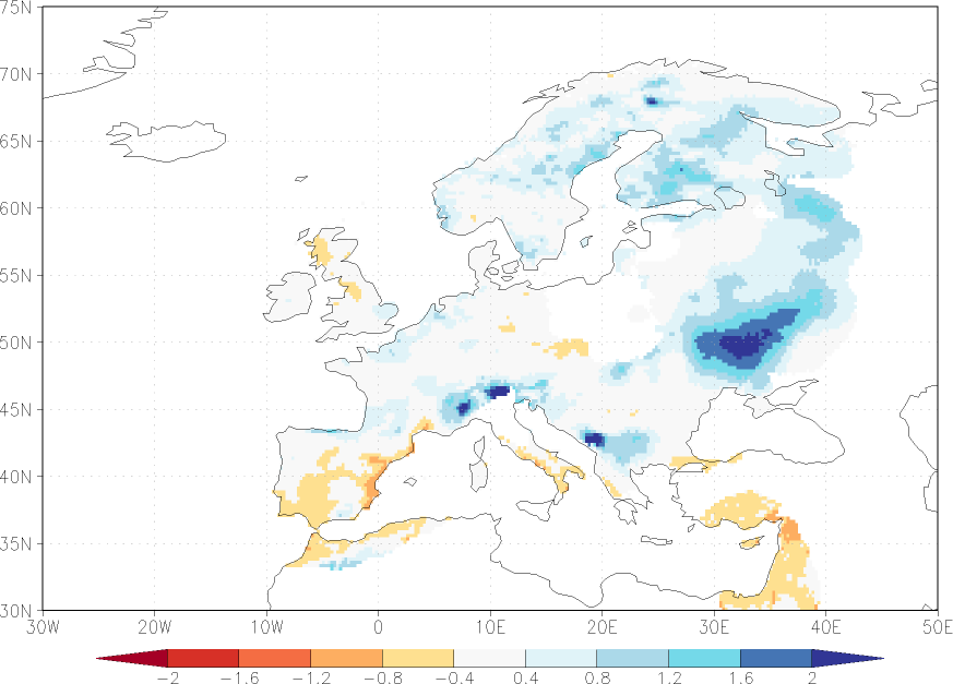 precipitation anomaly December  relative anomalies  (-1: dry, 0: normal, 2: three times normal)