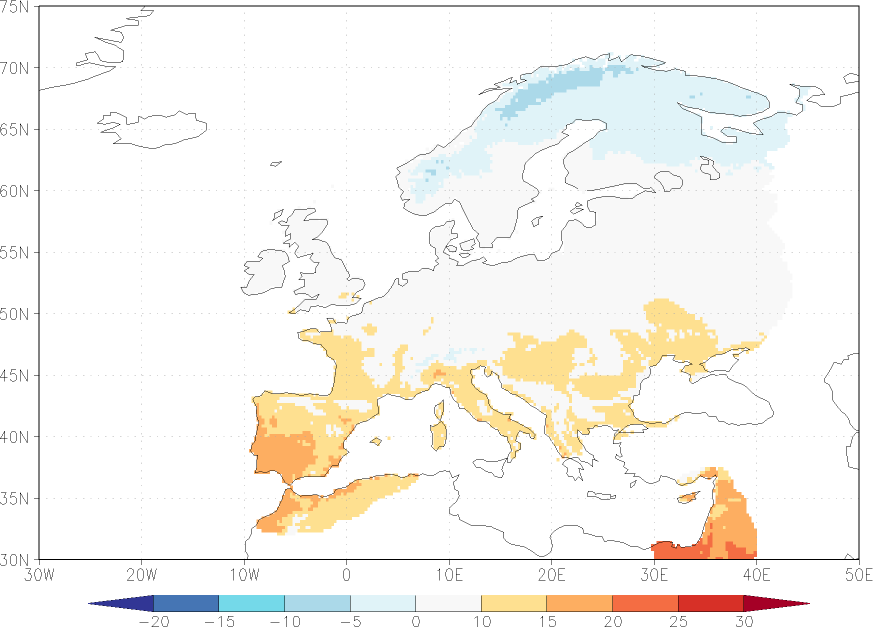 daily mean temperature April  observed values