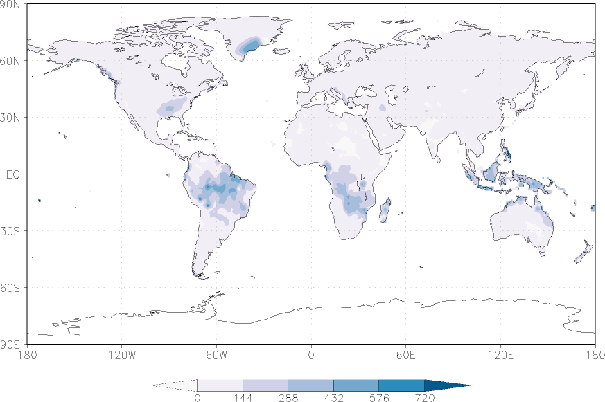 precipitation (rain gauges) February  observed values