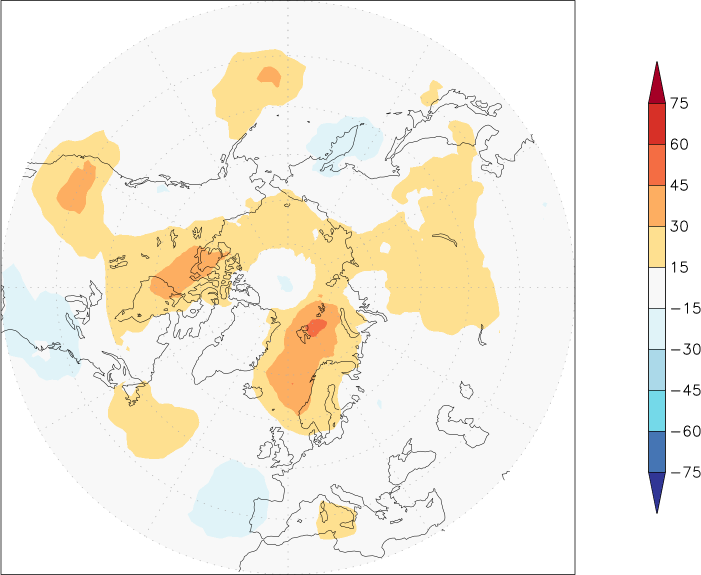 ozone (northern hemisphere) anomaly May  w.r.t. 1981-2010