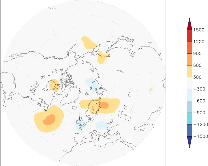 sea-level pressure (northern hemisphere) anomaly June  w.r.t. 1981-2010