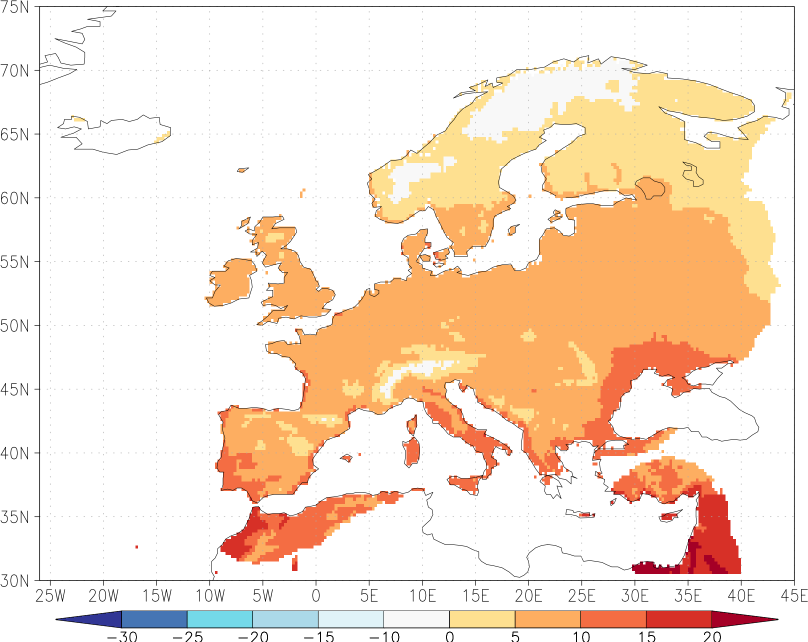 minimum temperature October  observed values