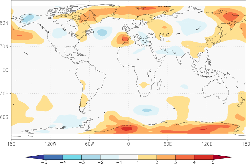 temperature of the lower troposphere anomaly April  w.r.t. 1981-2010