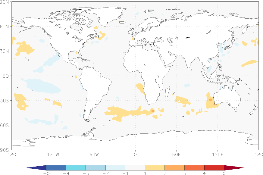 sea surface temperature anomaly spring (March-May)  w.r.t. 1982-2010
