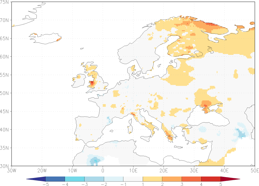 minimum temperature anomaly summer (June-August)  w.r.t. 1981-2010