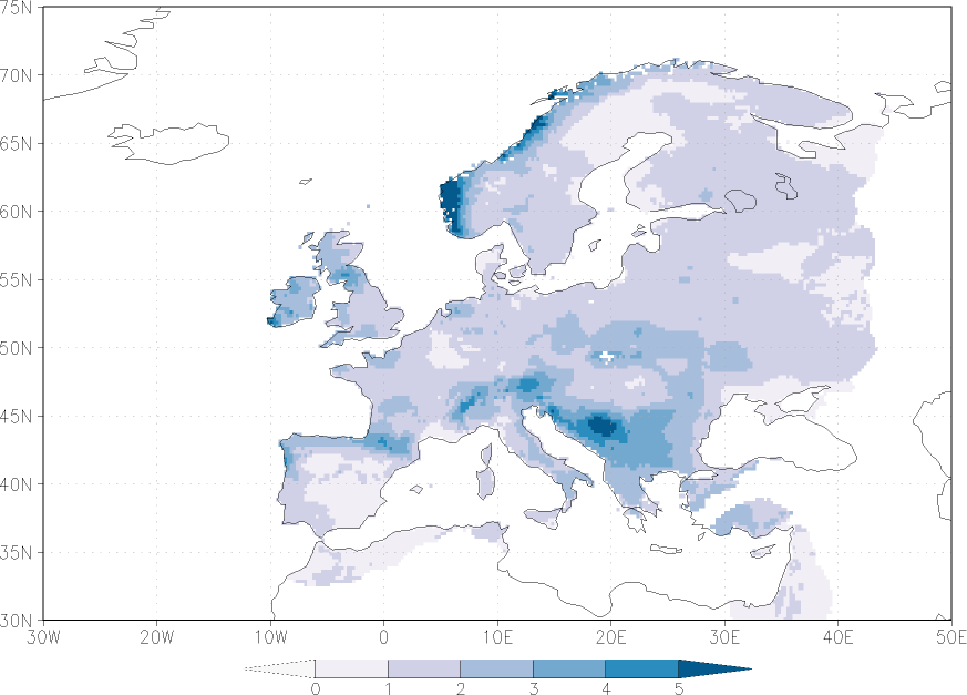 precipitation spring (March-May)  observed values