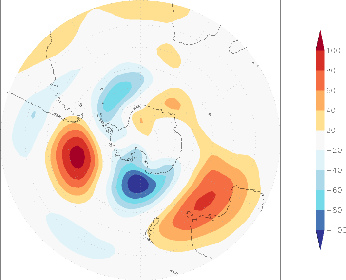 500mb height (southern hemisphere) anomaly autumn (September-November)  w.r.t. 1981-2010