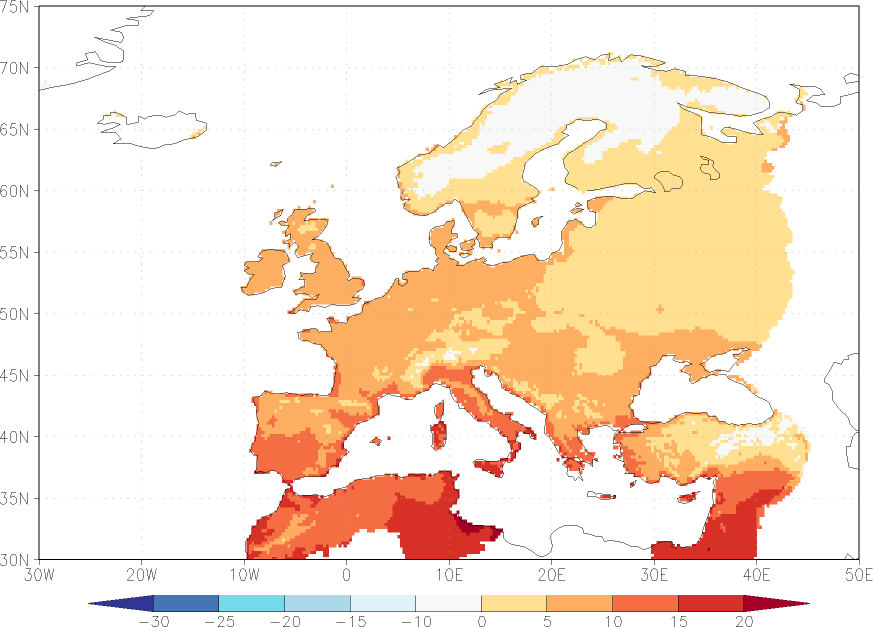 minimum temperature autumn (September-November)  observed values