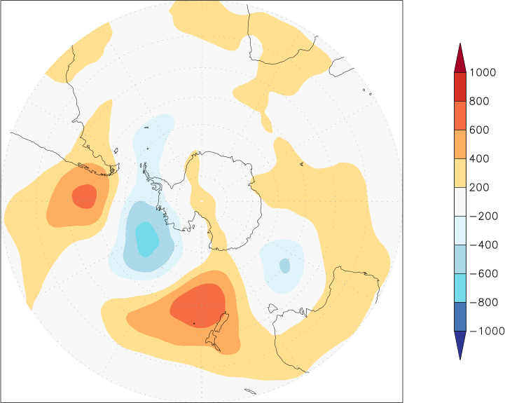 500mb height (southern hemisphere) anomaly spring (March-May)  w.r.t. 1981-2010