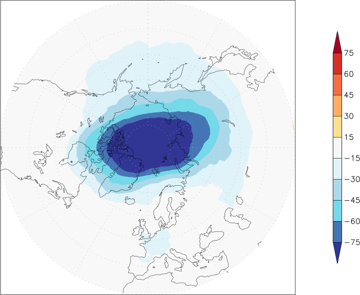 ozone (northern hemisphere) anomaly spring (March-May)  w.r.t. 1981-2010