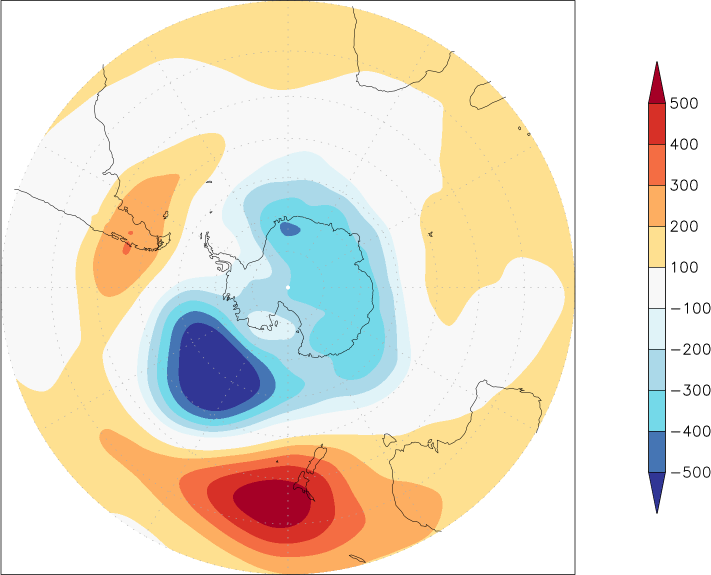 500mb height (southern hemisphere) anomaly January-December  w.r.t. 1981-2010