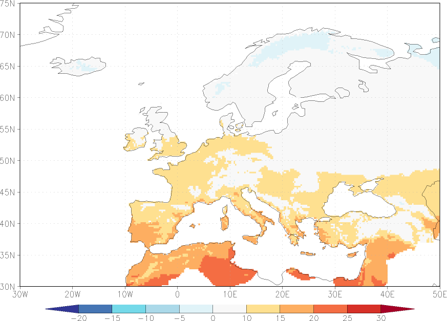 daily mean temperature July-June  observed values