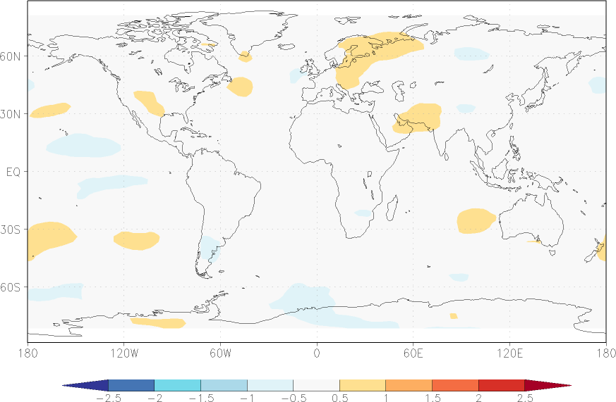 temperature of the lower troposphere anomaly January-December  w.r.t. 1981-2010