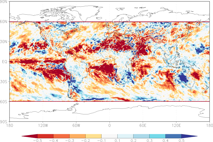 precipitation (satellite) anomaly January-December  relative anomalies  (-1: dry, 0: normal, 2: three times normal)