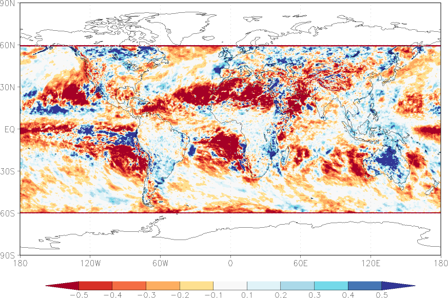 precipitation (satellite) anomaly July-June  relative anomalies  (-1: dry, 0: normal, 2: three times normal)