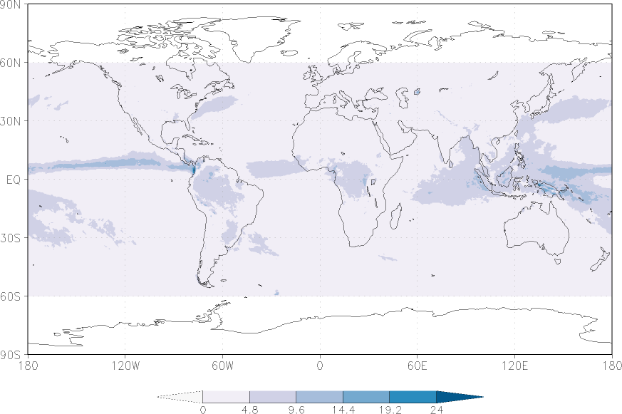 precipitation (satellite) July-June  observed values