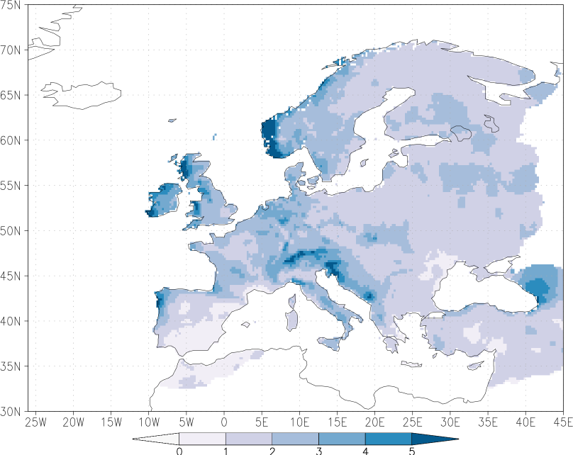 precipitation January-December  observed values