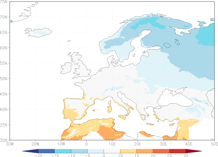 daily mean temperature Winter half year (October-March)  observed values