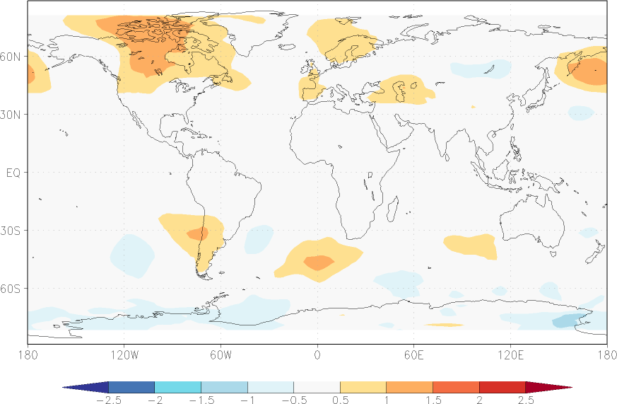 temperature of the lower troposphere anomaly Summer half year (April-September)  w.r.t. 1981-2010