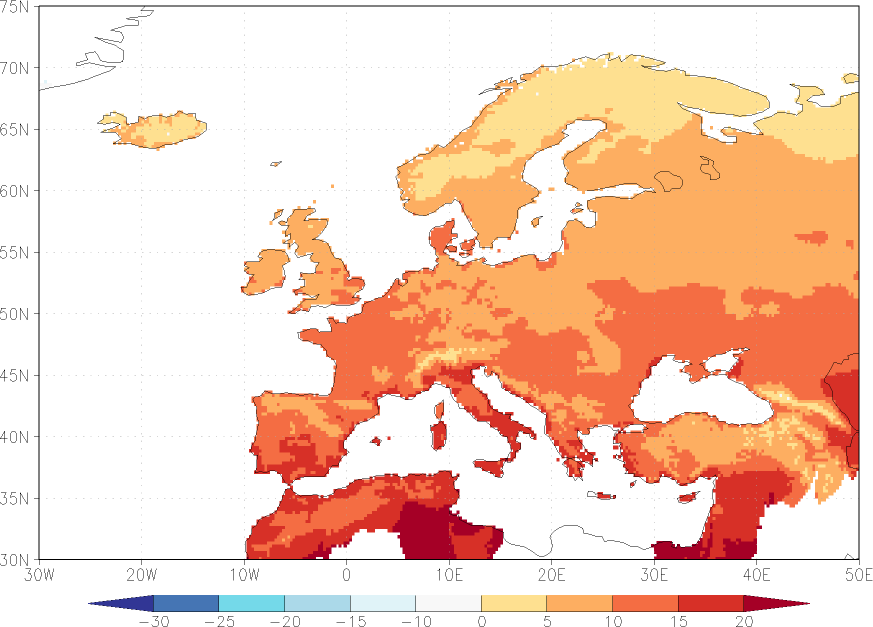 minimum temperature Summer half year (April-September)  observed values