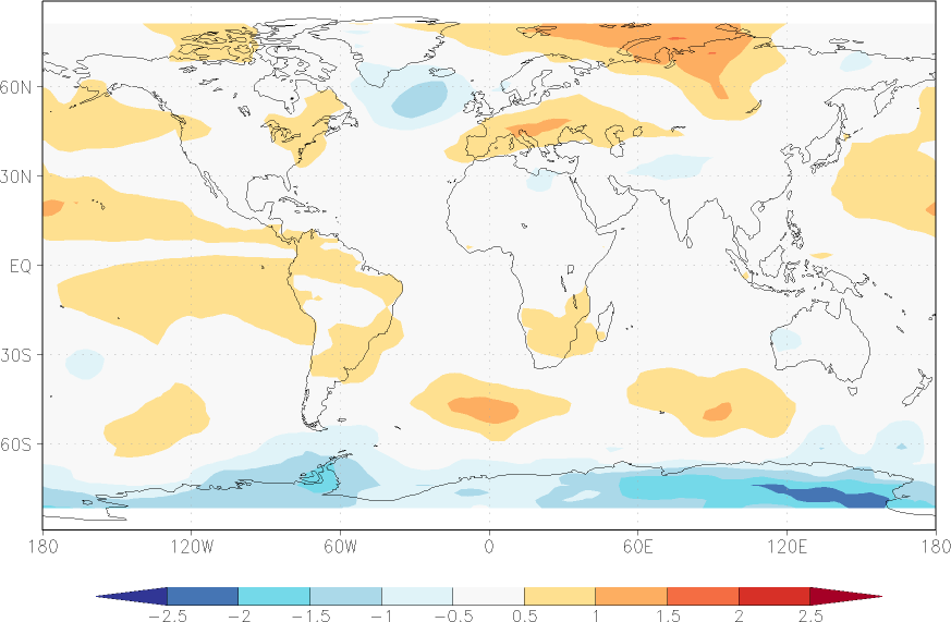 temperature of the lower troposphere anomaly Summer half year (April-September)  w.r.t. 1981-2010