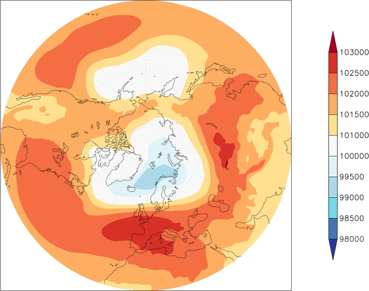 sea-level pressure (northern hemisphere) March  observed values