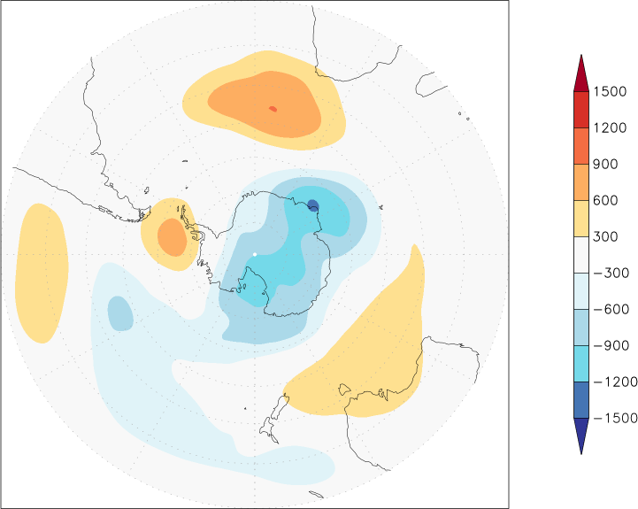 500mb height (southern hemisphere) anomaly September  w.r.t. 1981-2010