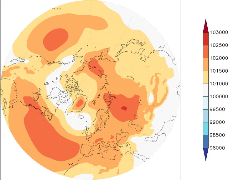 sea-level pressure (northern hemisphere) September  observed values