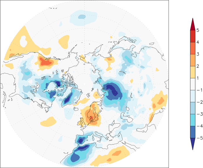 temperature (2m height, northern hemisphere) anomaly June  w.r.t. 1981-2010