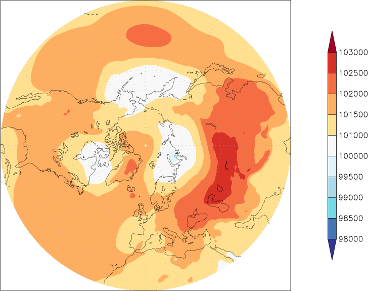 sea-level pressure (northern hemisphere) October  observed values