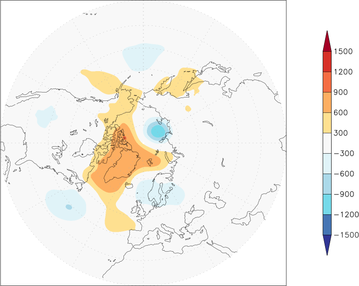 sea-level pressure (northern hemisphere) anomaly July  w.r.t. 1981-2010