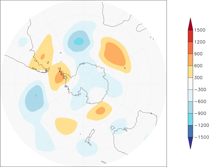500mb height (southern hemisphere) anomaly February  w.r.t. 1981-2010