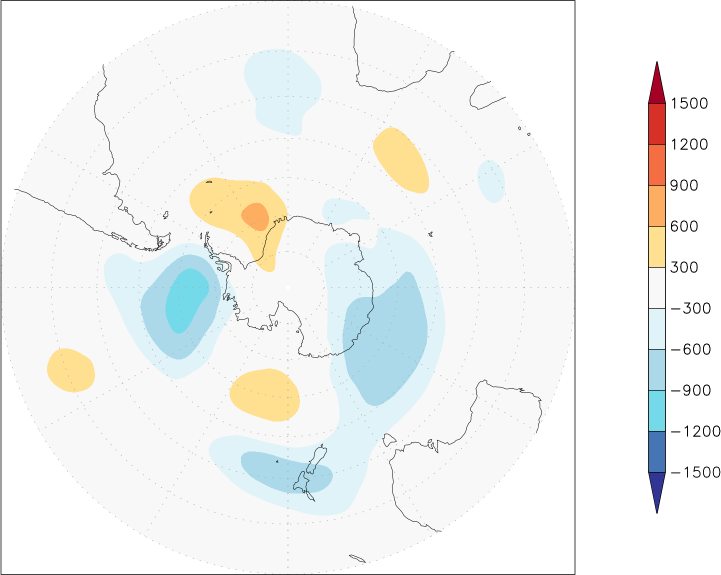 500mb height (southern hemisphere) anomaly November  w.r.t. 1981-2010