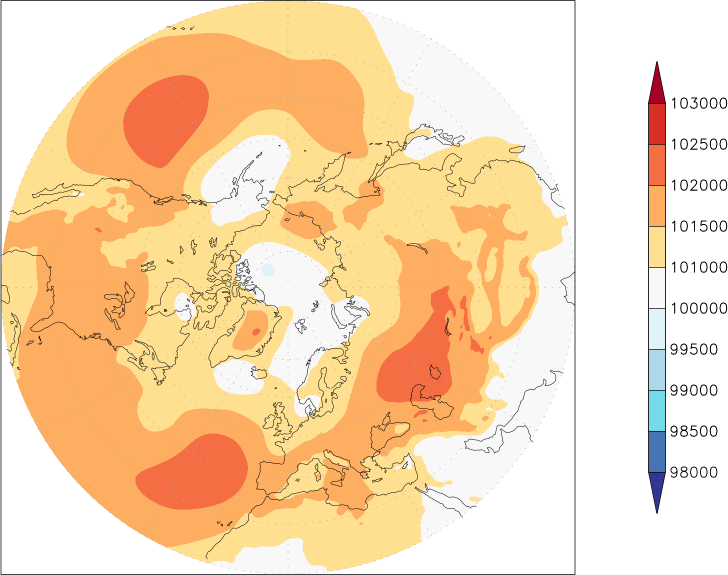 sea-level pressure (northern hemisphere) September  observed values