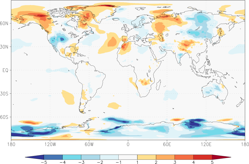 temperature (2m height, world) anomaly May  w.r.t. 1981-2010