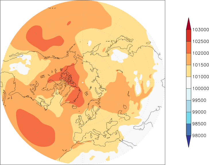 sea-level pressure (northern hemisphere) May  observed values