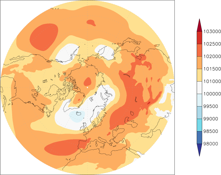 sea-level pressure (northern hemisphere) October  observed values