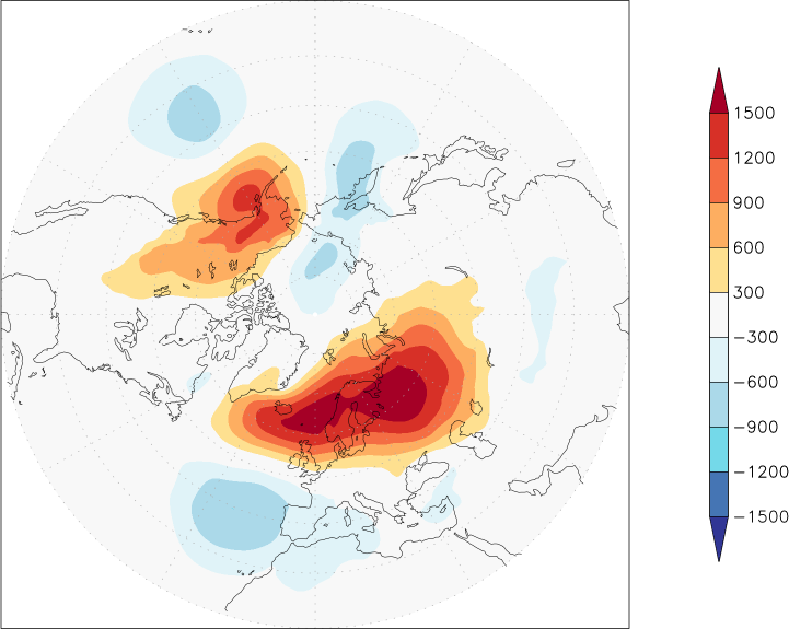 sea-level pressure (northern hemisphere) anomaly March  w.r.t. 1981-2010