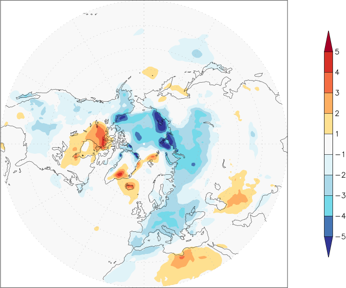 temperature (2m height, northern hemisphere) anomaly September  w.r.t. 1981-2010