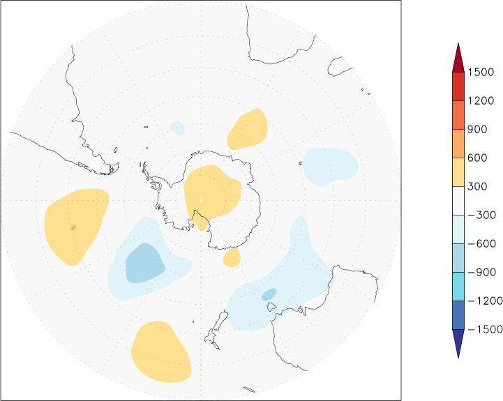 500mb height (southern hemisphere) anomaly December  w.r.t. 1981-2010