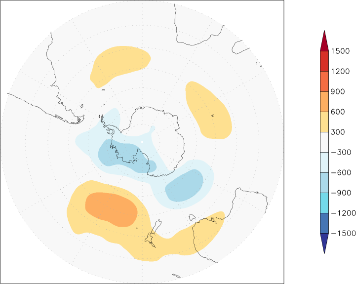 500mb height (southern hemisphere) anomaly October  w.r.t. 1981-2010